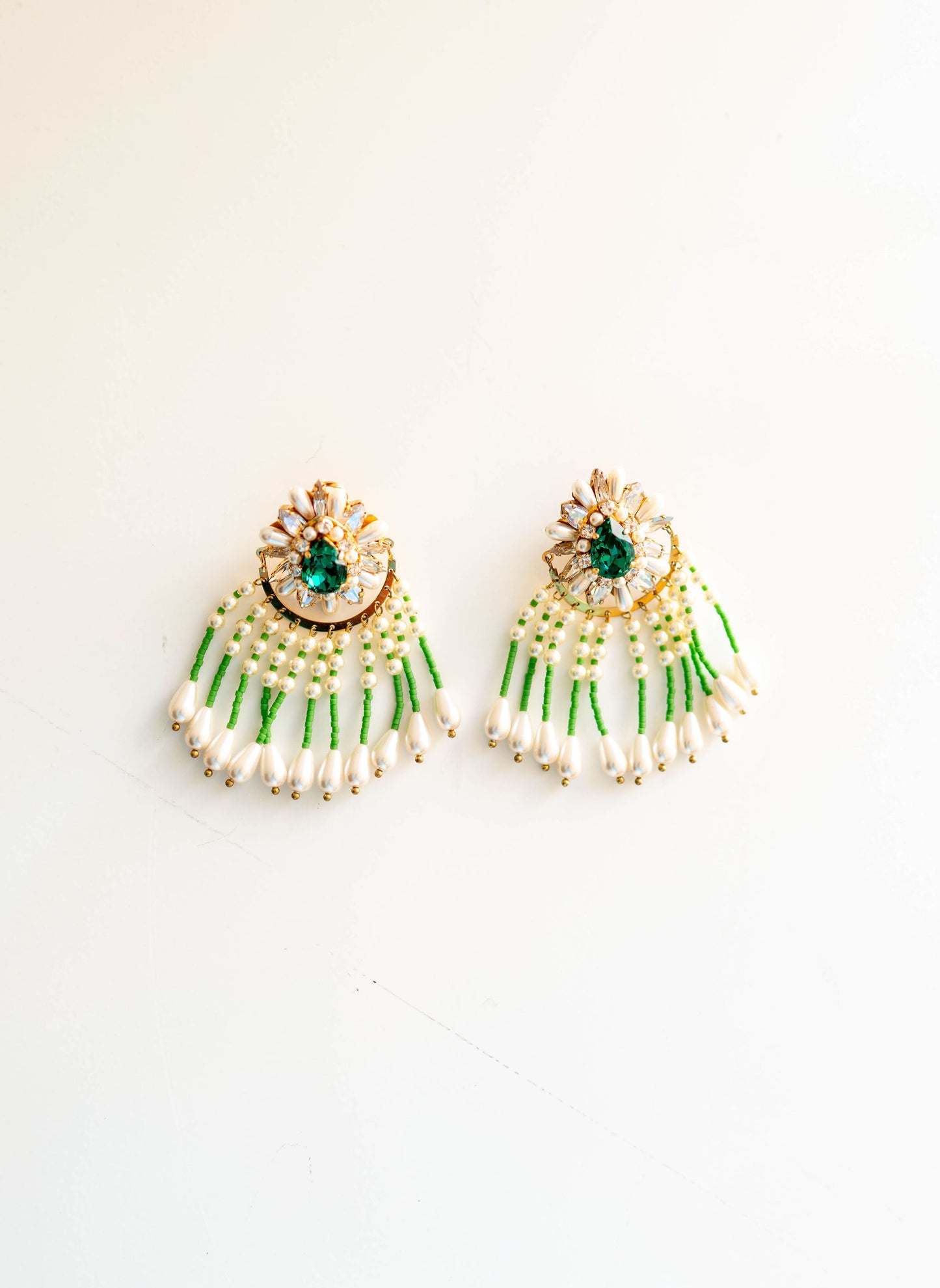 Shourouk Green Stone Earrings