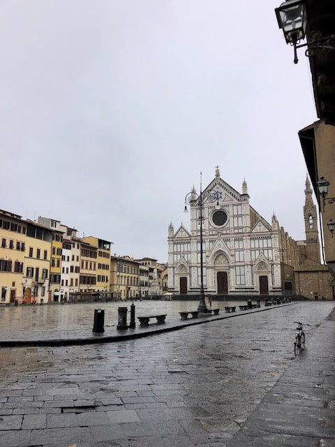 The empty piazzas of Florence when the Lockdown went into place.