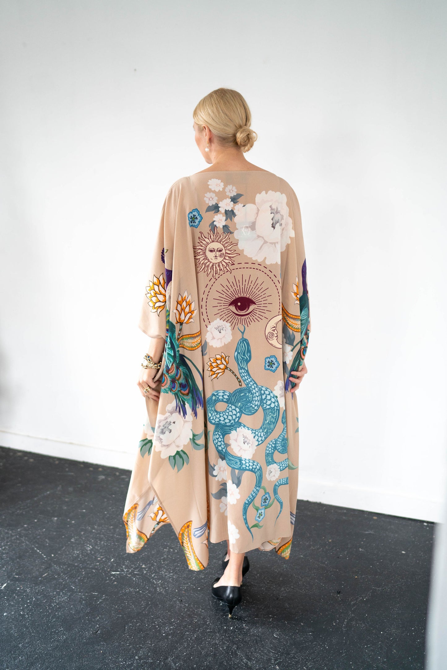 Simone Bruns Silk Crepe Caftan