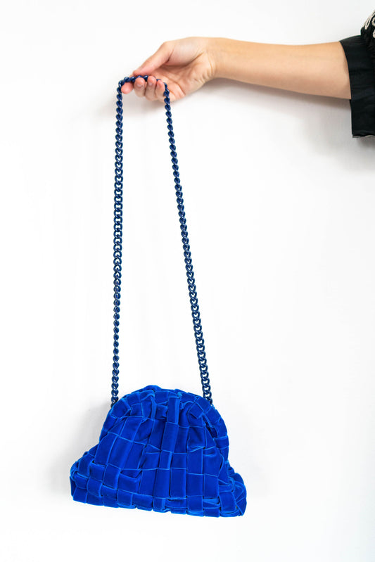 Maria La Rosa Velvet Braid Bag