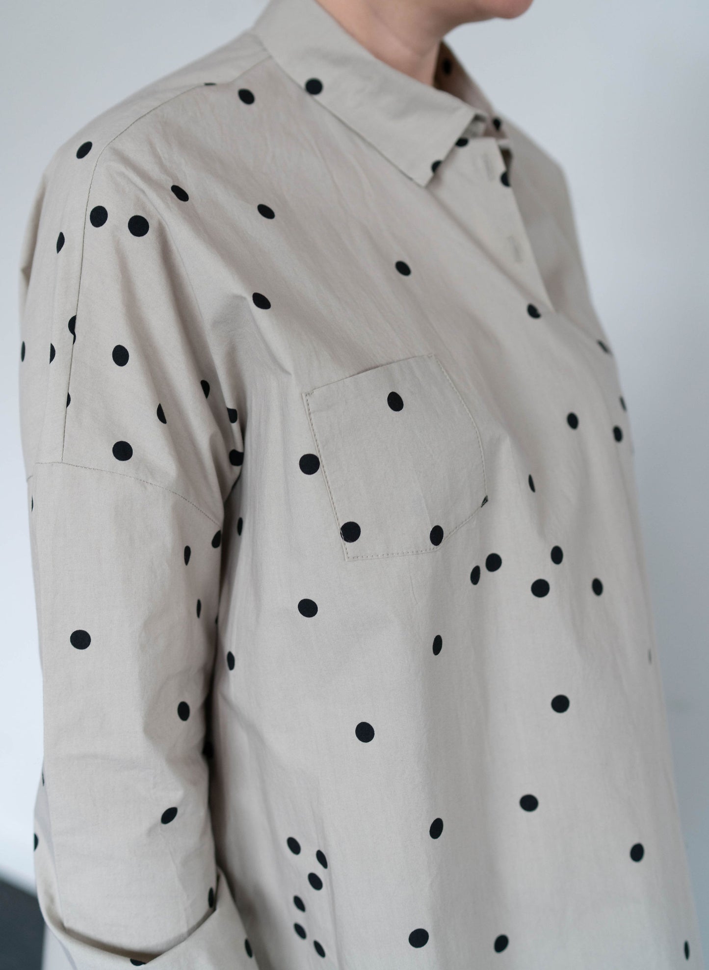 Apuntob Poplin Polka Dot Dress