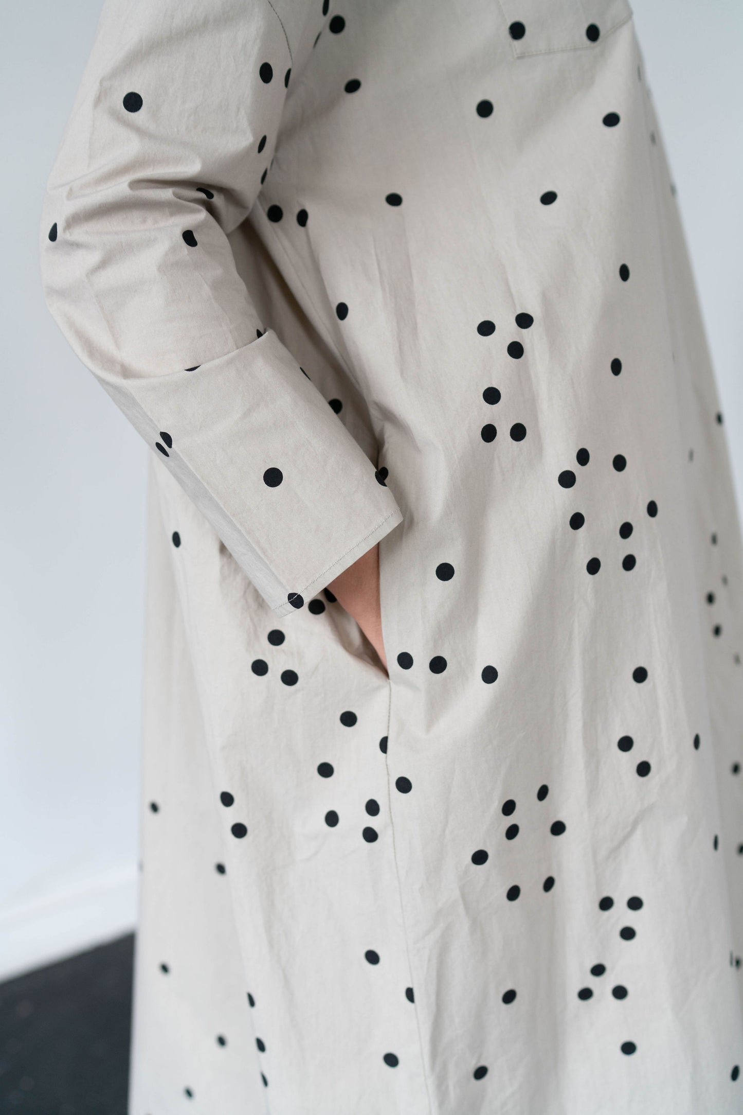 Apuntob Poplin Polka Dot Dress