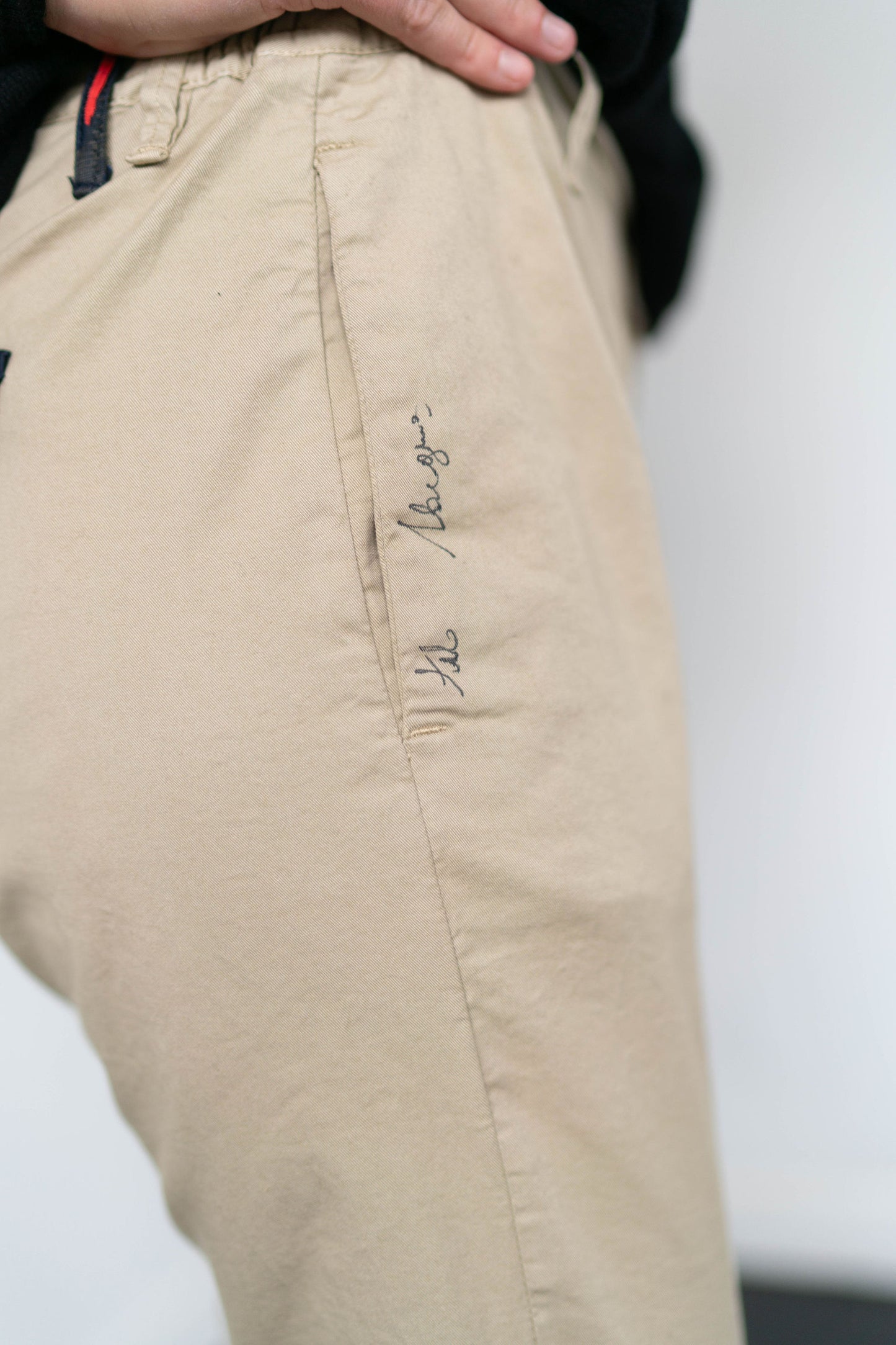 Maurizio Massimino Scribble Boyfriend Khakis